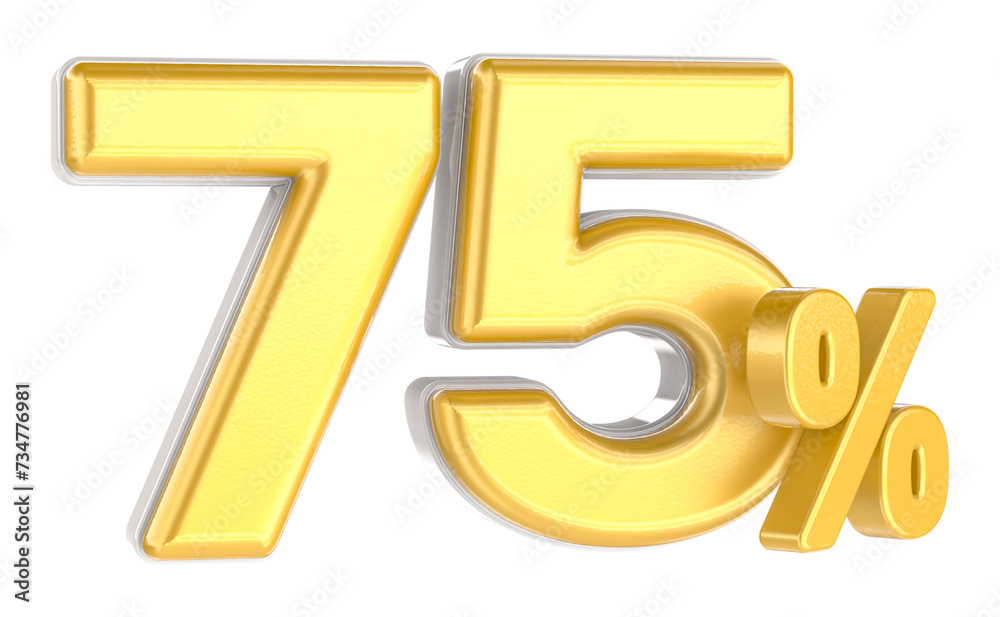 Number 75 off discount creative composition Number 75 off discount creative composition