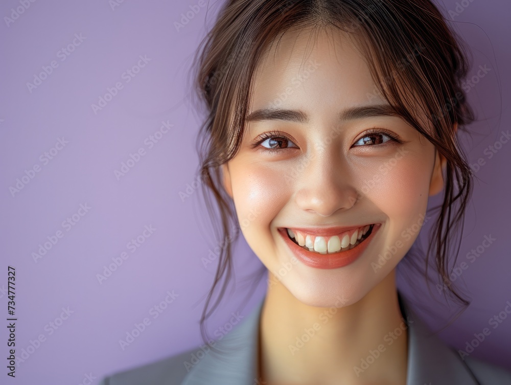 Naklejka premium Portrait of beauty smiling Asian businessman with suit in professional studio background
