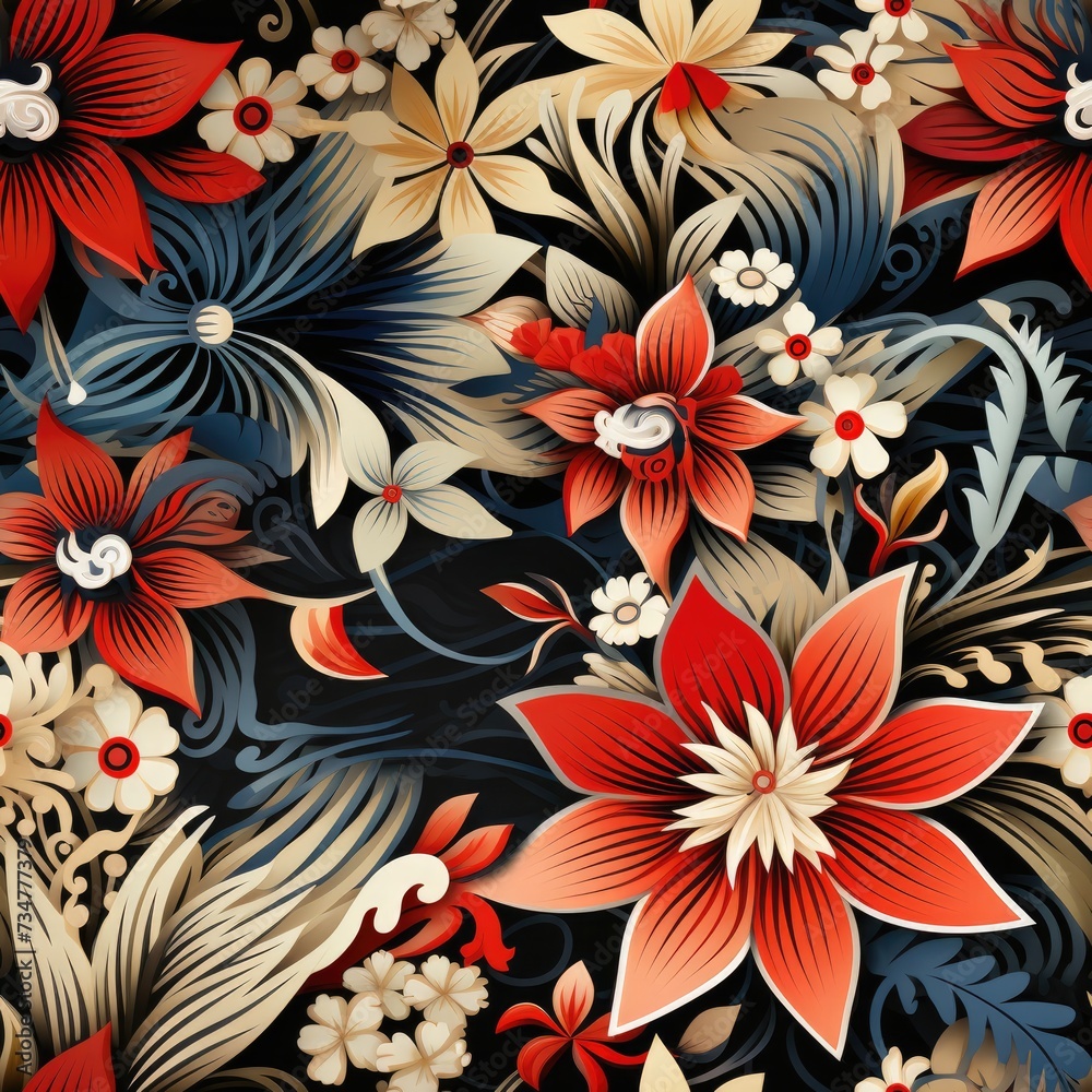 Delicate Indonesian Batik Seamless Pattern Delicate Indonesian Batik Seamless Pattern