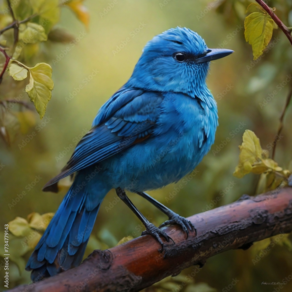 Obraz premium blue jay on branch Generated by Ai 