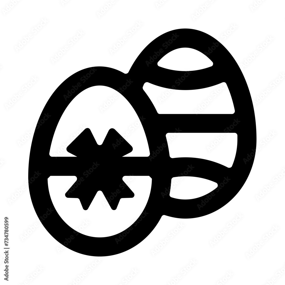 Easter Eggs Outline Icon Easter Eggs Outline Icon