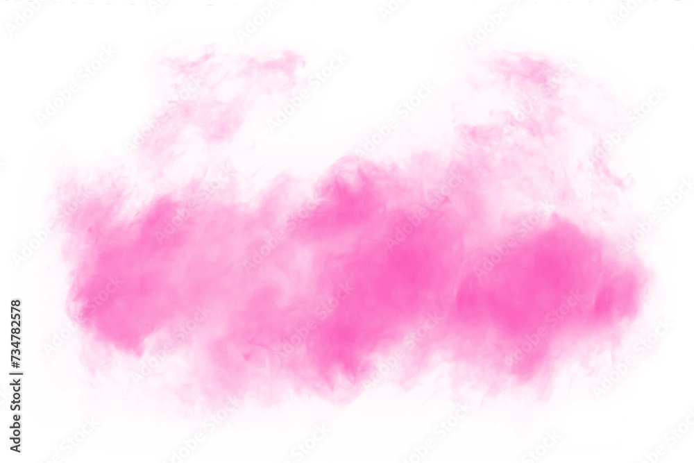 pink smoke effect for decoration and covering on the transparent background