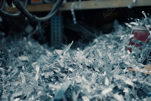 shredded ewaste ready for material extraction photo
