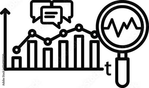 descriptive analytics icon vector sign