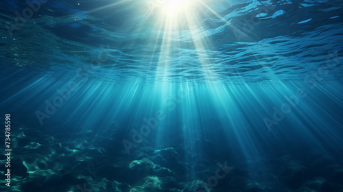 Ocean underwater rays © Cedar