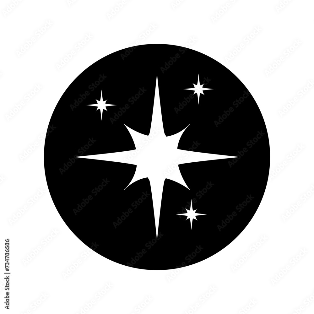 Sparkles icon vector. Twinkling stars illustration sign. Shining burst symbol. Star logo. Sparkles icon vector. Twinkling stars illustration sign. Shining burst symbol. Star logo.