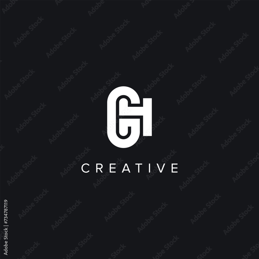 Alphabet Letters GH HG Minimal Logo Initial Based Monogram Icon Vector. Alphabet Letters GH HG Minimal Logo Initial Based Monogram Icon Vector.