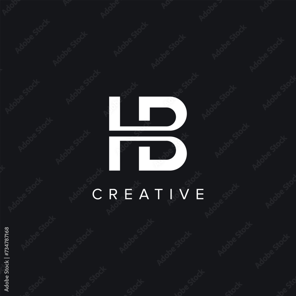 Alphabet Letters HB BH Minimal Logo Initial Based Monogram Icon Vector. Alphabet Letters HB BH Minimal Logo Initial Based Monogram Icon Vector.
