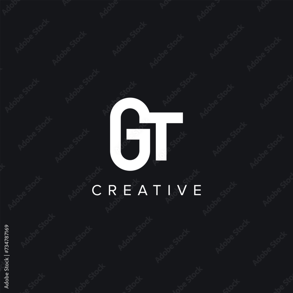 Alphabet Letters GT TG Minimal Logo Initial Based Monogram Icon Vector. Alphabet Letters GT TG Minimal Logo Initial Based Monogram Icon Vector.