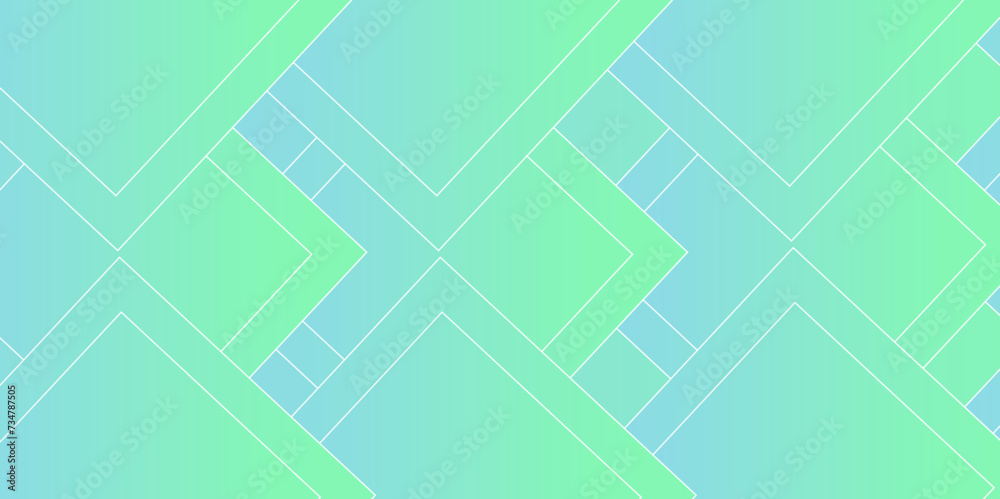 Abstract background with green color triangle pattern texture design .square shape with soft shadows as pattern .space futuristic design concept .abstract triangle vector illustration .