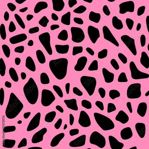 Leopard Animal texture Seamless Vector Pattern Illustration. Leopard Skin Vector Pattern.