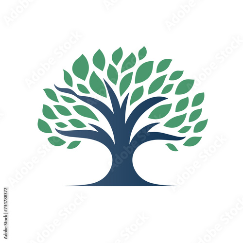 Consumer goods services filled colorful logo. Innovative firm. Design element. Created with artificial intelligence. Ai art for corporate branding, blue chip stocks