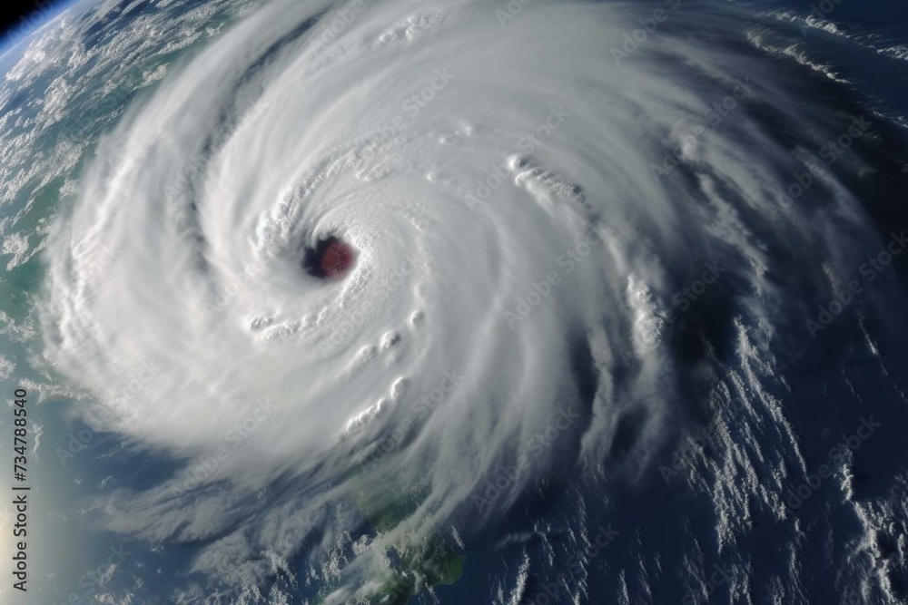 Typhoon Hagibis approaching Japan Oct 2019 - from NASA. Generative AI