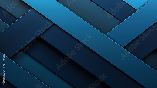 horizontal illustration of dark blue diagonal stripes wallpaper background Generative AI