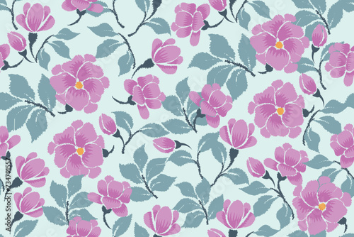 Floral motifs in vector are suitable for fabrics, backgrounds, wrapping, motifs, etc © B_1_3