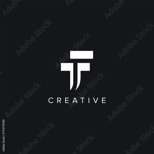 Alphabet Letters TF FT Creative Logo Initial Based Monogram Icon Vector. photo