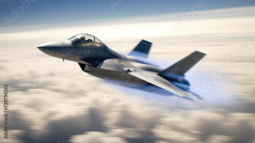 Military fighter jet goes supersonic