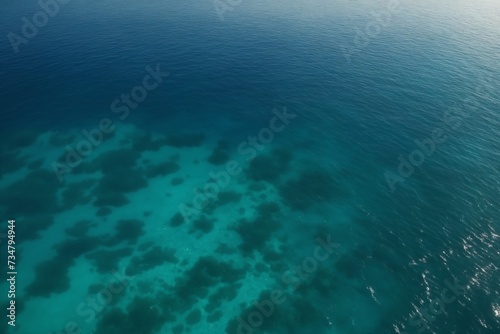 Background image of the turquoise sea. Copy space © Tetiana