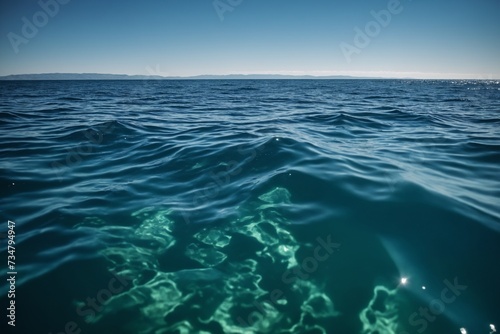 Horizon of the sea. Copy space. © Tetiana