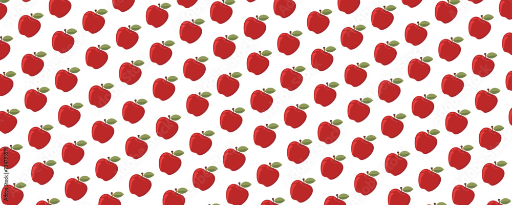 apple seamless pattern - flat design