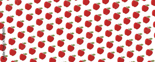 apple seamless pattern - flat design