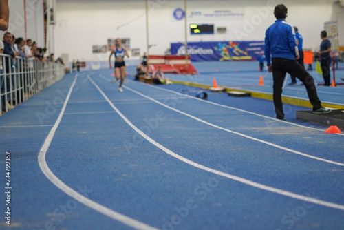 Wallpaper Mural athletics track. the detail of an athletics track during a sports competition. Torontodigital.ca