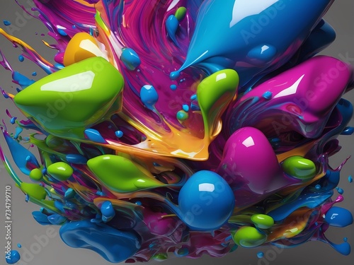 Background: Immerse in creativity with Fluid Motion Abstract Background. Vibrant shapes in motion, smooth transitions energetic and visually appealing.