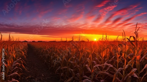 agriculture corn sunrise © PikePicture