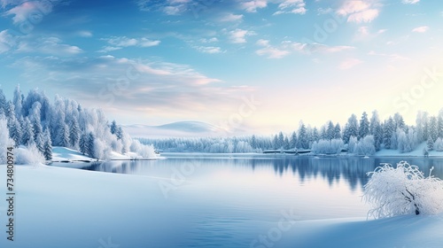 snow christmas holiday background blue © PikePicture
