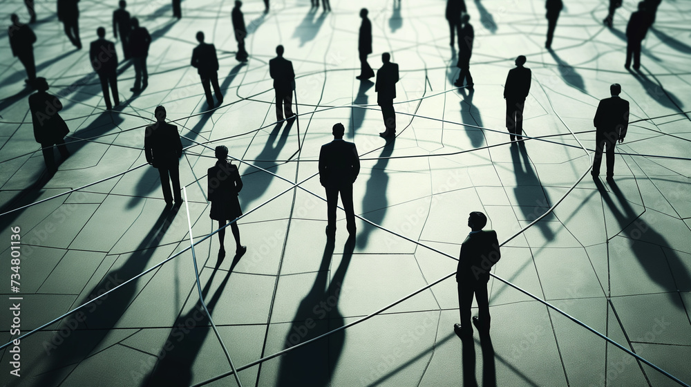 silhouettes of people