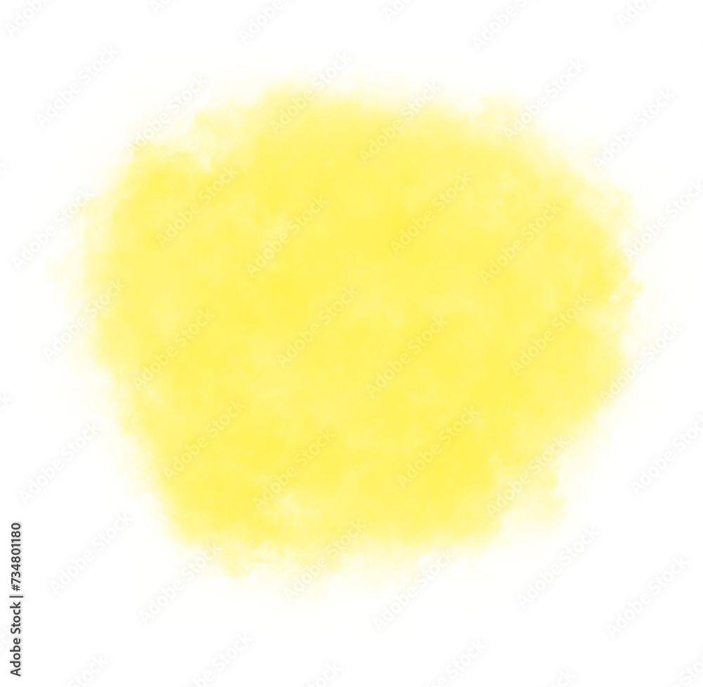 yellow smoke effect for decoration and covering on the transparent background