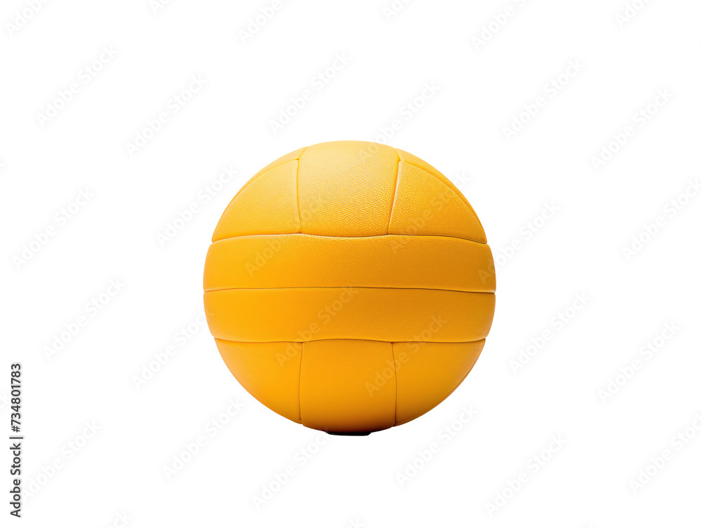 a yellow ball with a white background