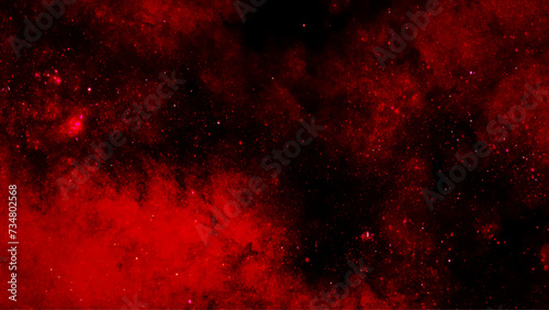 Colourful abstract powder explosion on a black background design