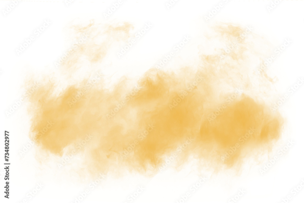 orange smoke effect for decoration and covering on the transparent background