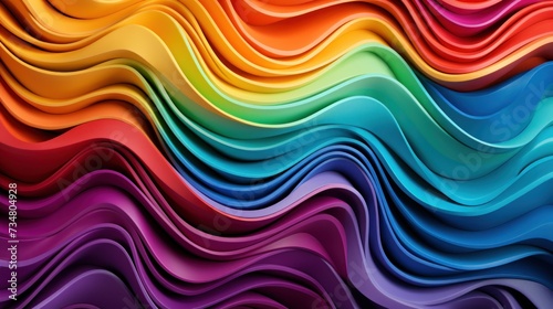 3d visualization of colored layers of material  color abstract background