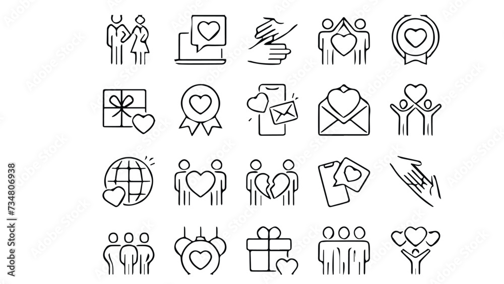 ESG Environmental Social Governance concept editable stroke outline icons set isolated on white background flat vector illustration.Lifestyle thin line icons set. Healthy lifestyle 