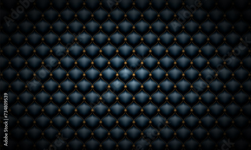 Background for Poker or Casino. Blue leather upholstery. Vector template for your design.