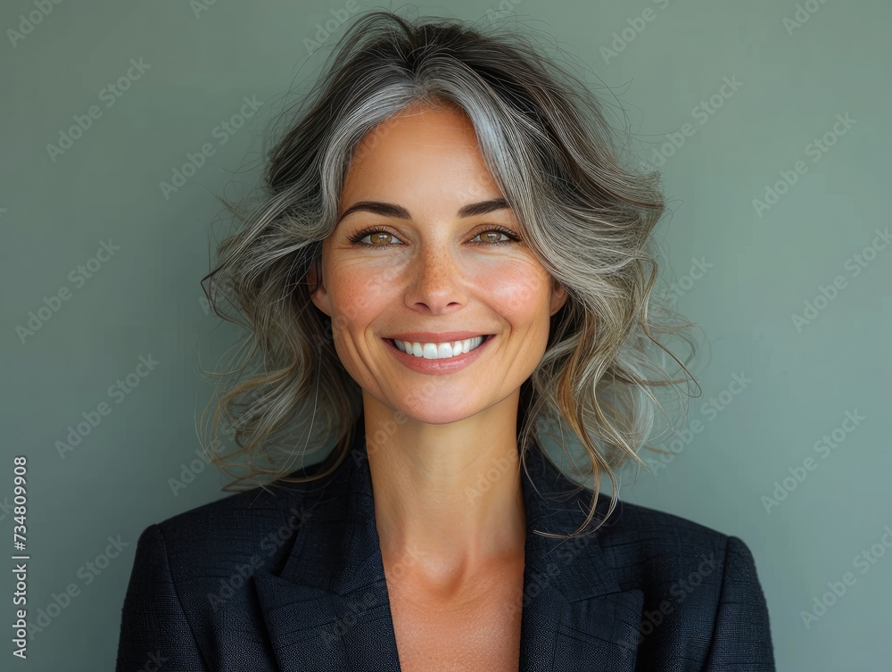 Portrait of older smiling caucasian businessman with suit in professional studio background Portrait of older smiling caucasian businessman with suit in professional studio background