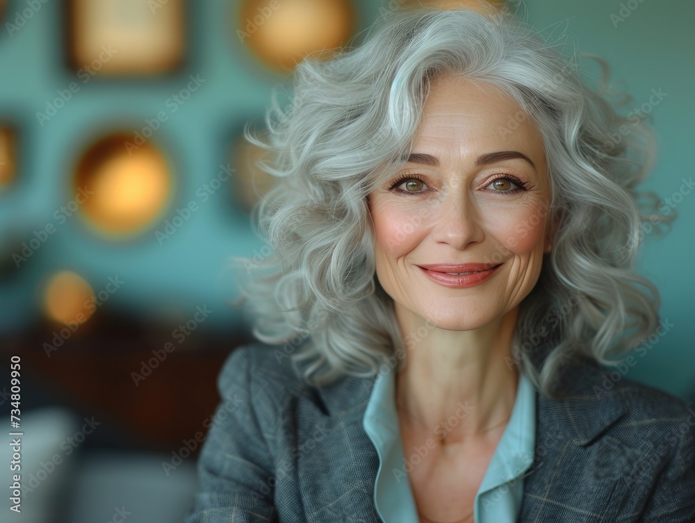 Portrait of older smiling caucasian businessman with suit in professional studio background Portrait of older smiling caucasian businessman with suit in professional studio background