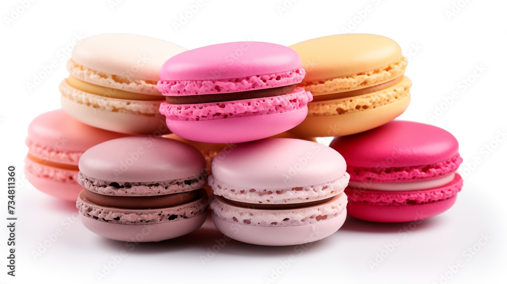 macaron cookies isolated on white background macaron cookies isolated on white background