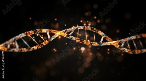 3d render of dna structure, abstract background