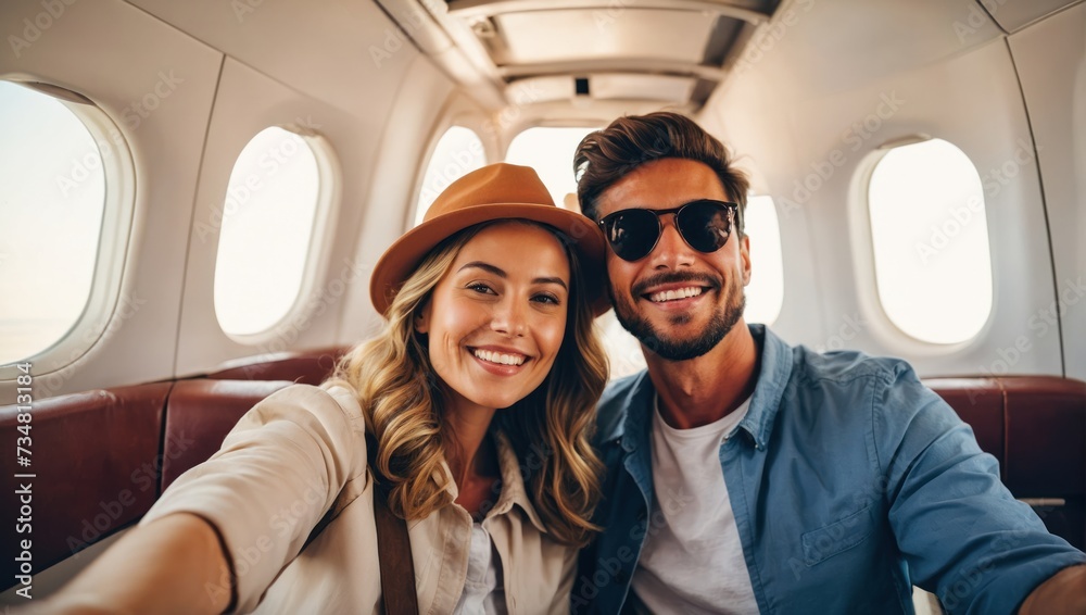 guy and girl taking selfie while traveling