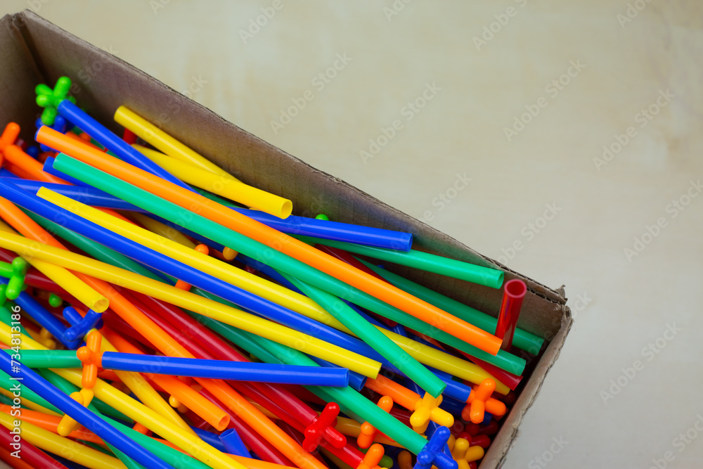 Flexible straw construction set Flexible straw construction set