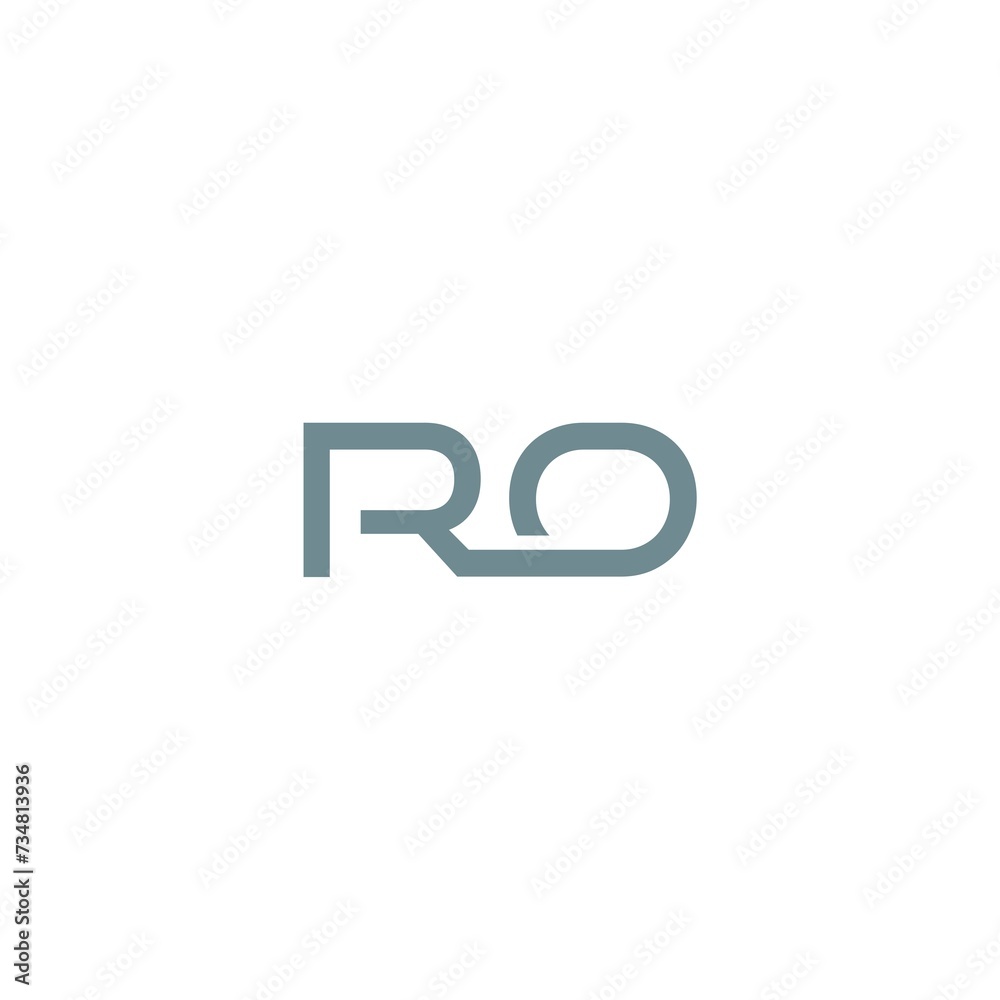 Letter RO logo isolated on white background Letter RO logo isolated on white background