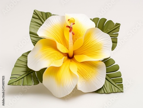 Tiare flower on a white background