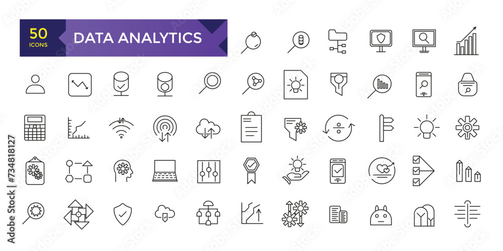Data Analytics icons collection Data Analytics icons collection