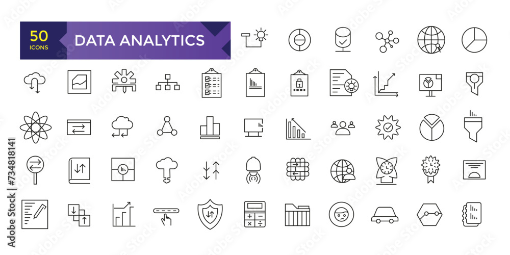 Data Analytics icons collection Data Analytics icons collection