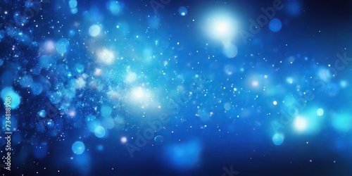 light blue particles and sprinkles shiny blue background