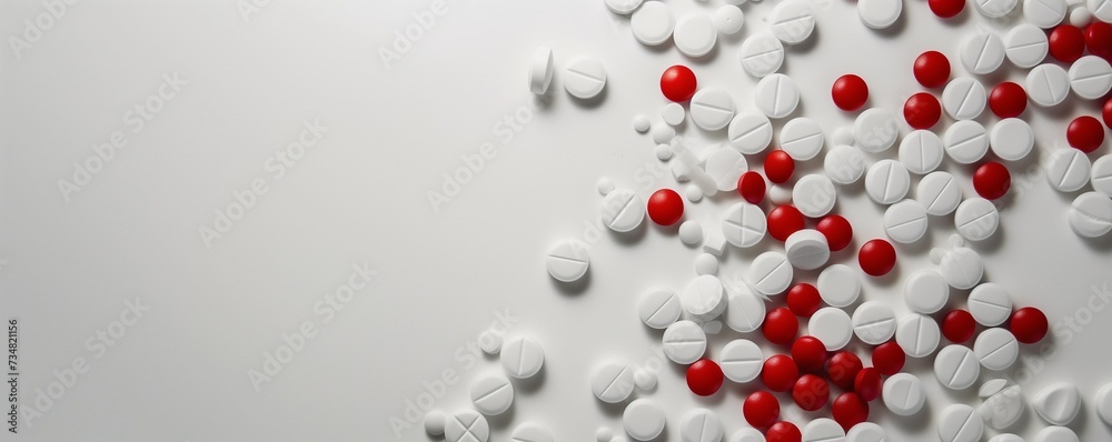 pills on a white background pills on a white background