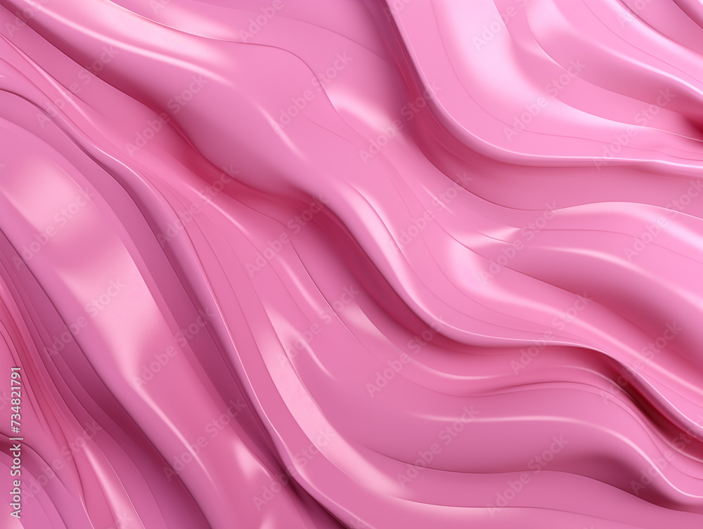 Fototapeta premium Pink liquid plastic texture. 3d Abstract background